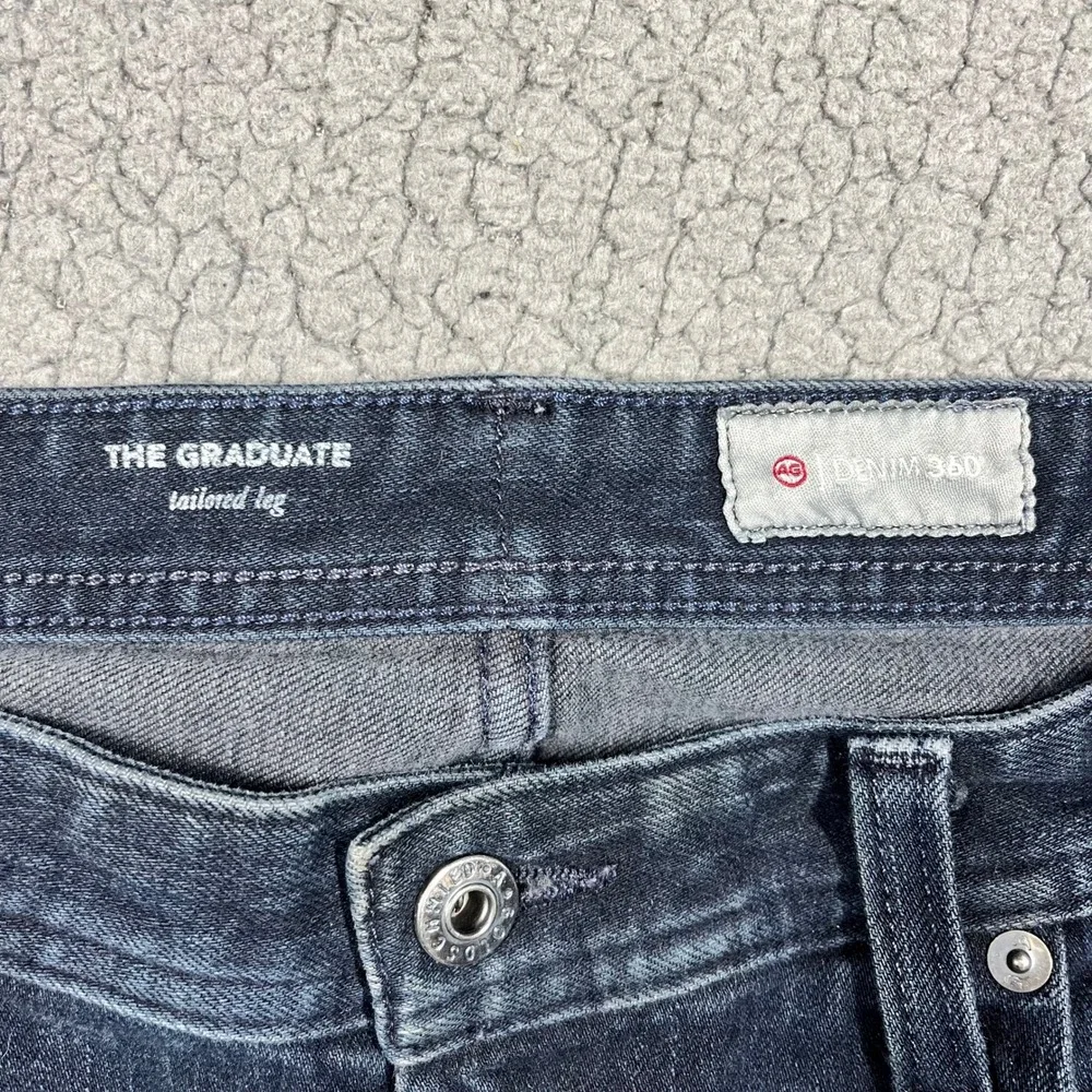 AG Adriano Goldschmied The Graduate Tailored Leg Jeans Dark Wash Mens 34x34 - Picture 6 of 9